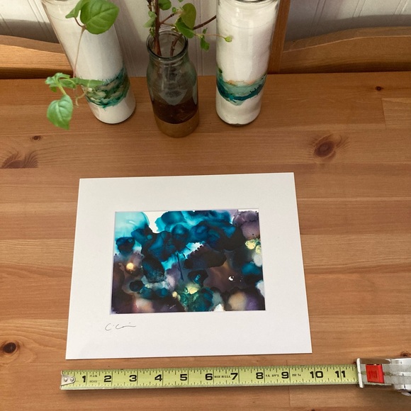 New Original Signed Artwork Alcohol Ink on Paper - Picture 6 of 6